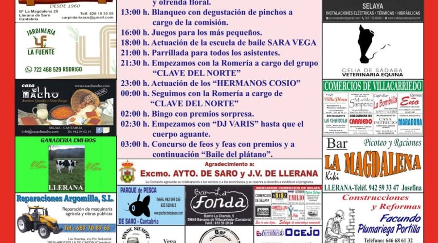 Fiestas de Llerana 2026 en La Virgen de la Milagrosa