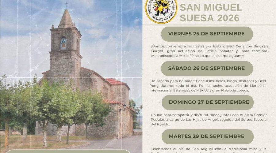 Fiestas de San Miguel en Suesa 2026