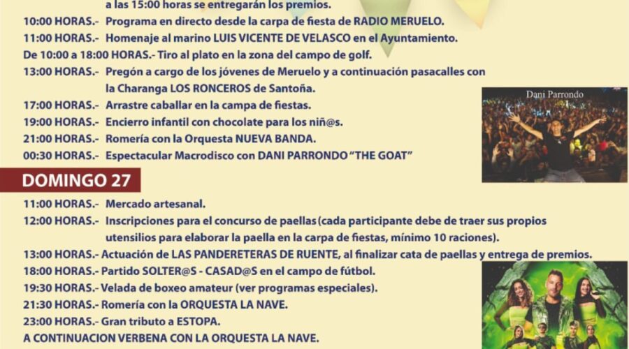 Fiestas de San Miguel de Meruelo 2026