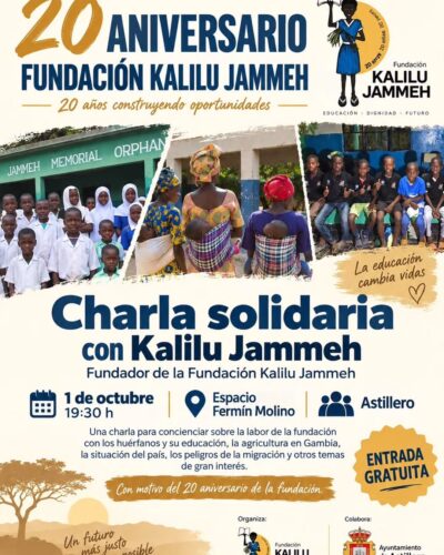 Charla Fundación Kalilu Jammeh en Espacio Fermín Molino