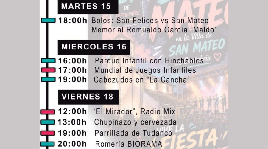 Fiestas de San Mateo en San Mateo de Cabaña 2026