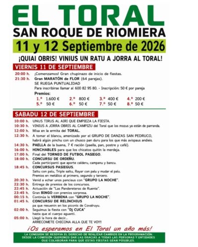XXVI Fiestas del Urgullu Pasiegu en El Toral, San Roque de Riomiera