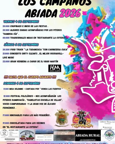 Fiestas Abiada 2026: Chupinazo, Rock y Folclore en Abiada