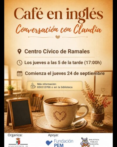 Café en inglés en el Centro Cívico de Ramales de la Victoria