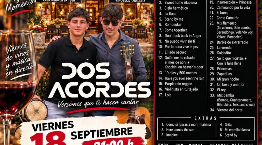 DOS ACORDES en directo en el Jardín de Casa Velarde