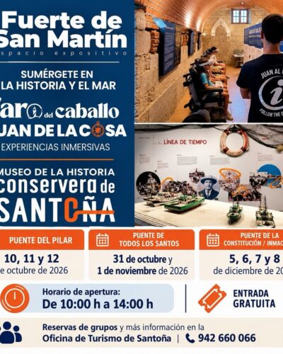 Exposición Fuerte de San Martín en Santoña, otoño 2026