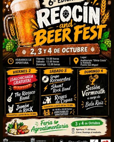 Reocín and Beer Fest 2026 en el Auditorio Silvia Cosío