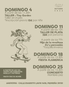 Programación de octubre 2026 en Jándala – Pedreña