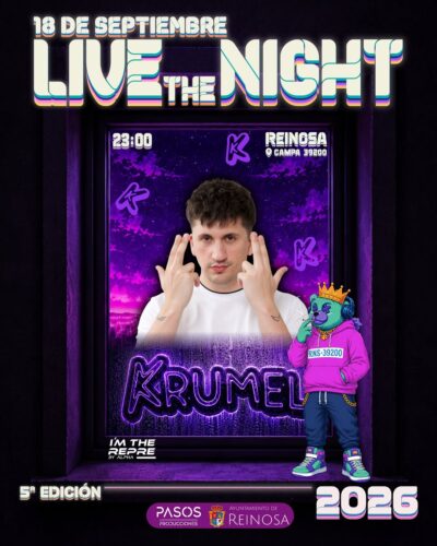 Krumel en directo en LIVE THE NIGHT, Reinosa