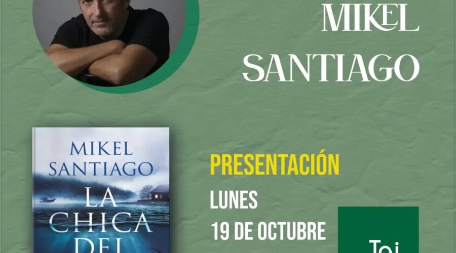 Mikel Santiago presenta ‘La Chica Del Lago’ en Librería Taiga