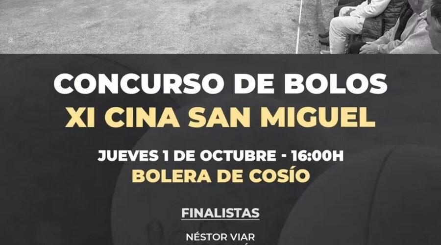 Concurso de Bolos XI Cina San Miguel en Cosío, Cantabria