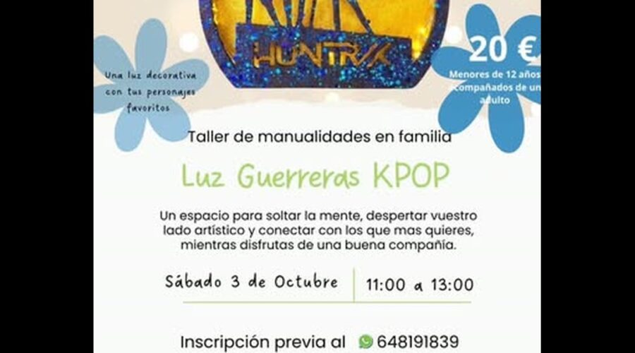 Taller Luz Guerreras KPOP en La Cabaña Creativa, Igollo