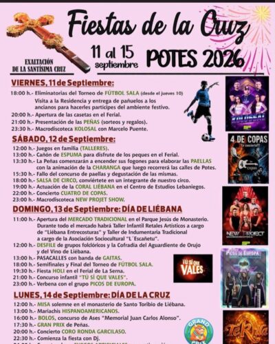 Fiestas de la Cruz Potes 2026