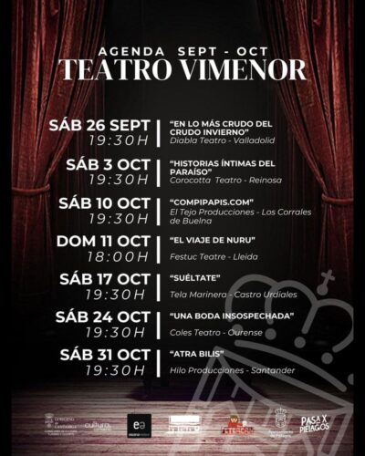 Otoño Teatral 2026 en el Teatro Vimenor de Vioño, Piélagos