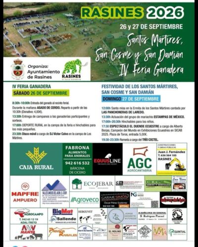 IV Feria Ganadera de Rasines 2026 en el Recinto Ferial