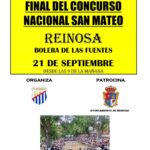 Final del Torneo de Bolos de San Mateo en Bolera de Las Fuentes