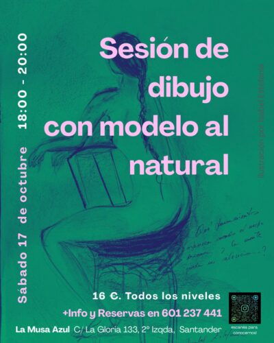 Sesión de dibujo con modelo del natural