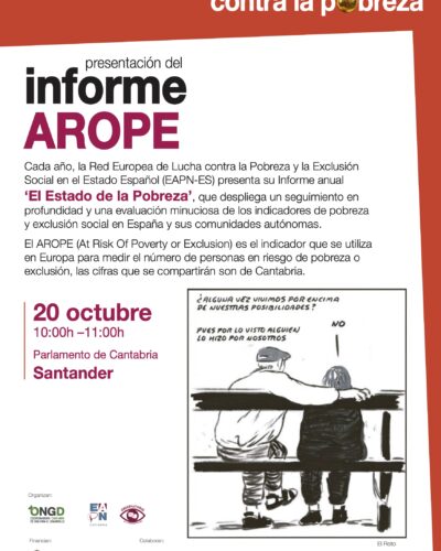 Informe AROPE de la pobreza en Cantabria 2026