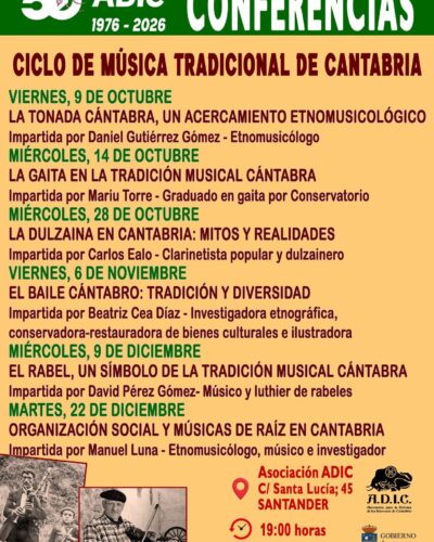 La tonada cántabra: conferencia etnomusicológica en ADIC
