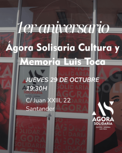 Primer aniversario del Ágora Solidaria Luis Toca en Santander