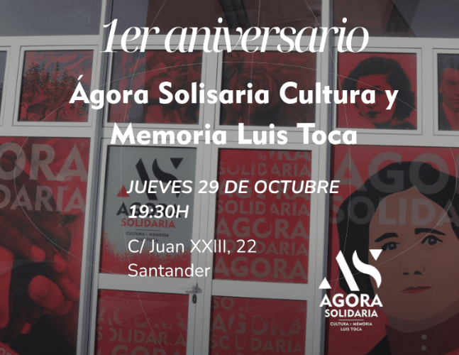 Primer aniversario del Ágora Solidaria Luis Toca en Santander