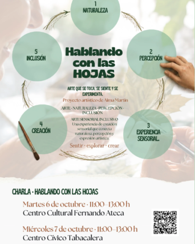 Charla de arte sensorial ‘Hablando con las hojas’, Tabacalera