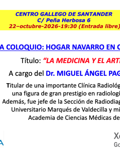 La medicina y el arte II, conferencia en Santander
