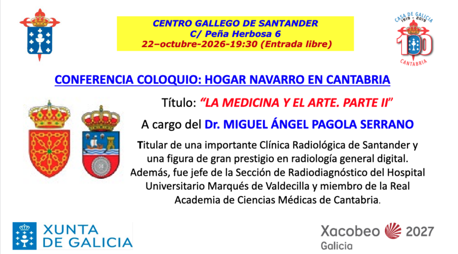 La medicina y el arte II, conferencia en Santander