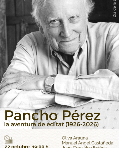Pancho Pérez, la aventura de editar: mesa redonda en Cantabria
