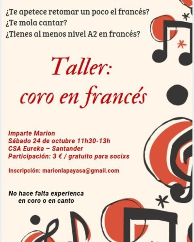 Taller de coro en francés en el Centro Eureka