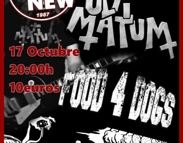 Conciertos de Ultimatum y Food 4 Dogs en Sala Rock Beer the New