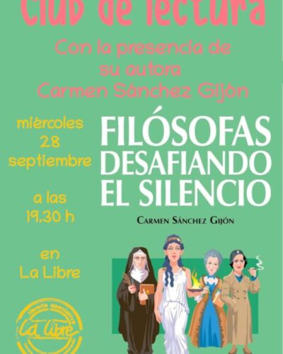 Club de lectura: Filósofas desafiando el silencio