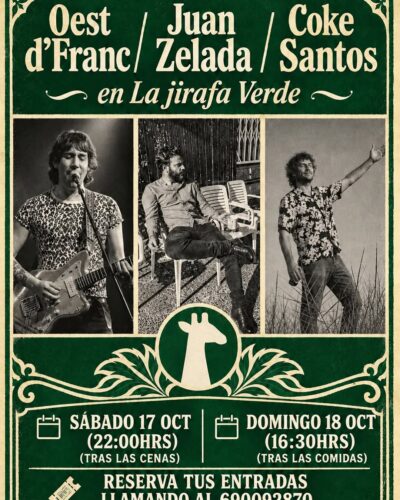 Concierto de Juan Zelada en La Jirafa Verde (17-18 oct)
