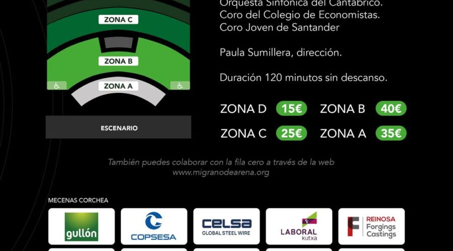 Concierto Solidario del Racing en el Palacio de Festivales