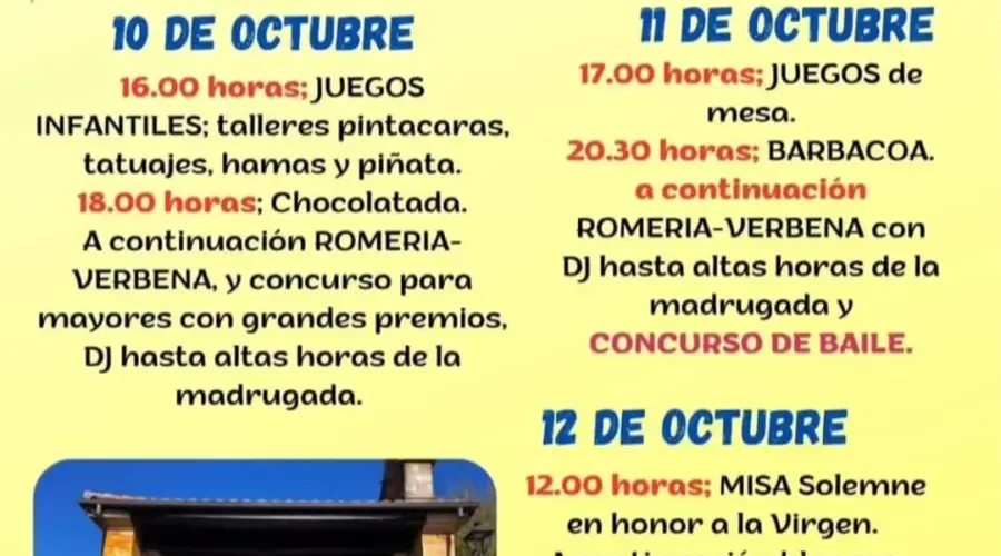 Fiestas de El Pilar 2026 en Liandres