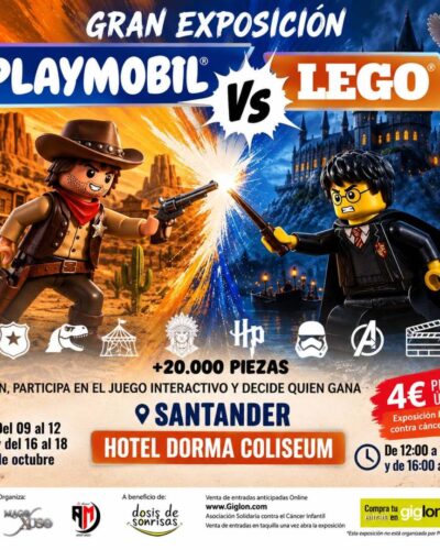 Exposición Playmobil vs Lego en Hotel Dorma Coliseum, Santander