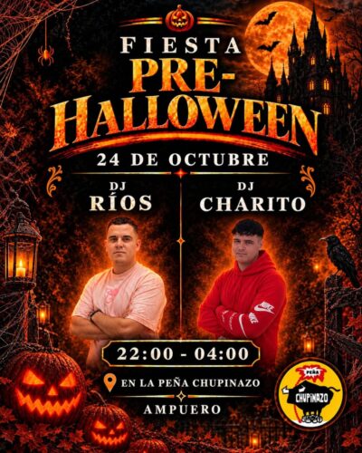 Pre-Halloween en Peña Chupinazo, Ampuero, con DJ Ríos