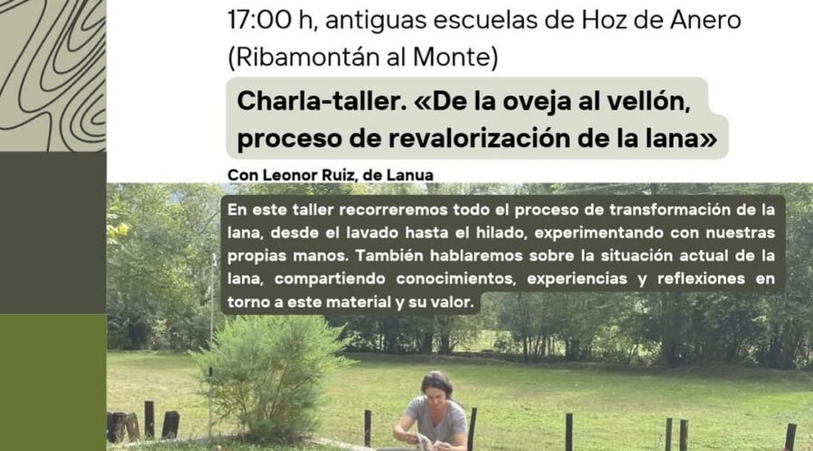 Charla-taller de lana: de la oveja al vellón, Hoz de Anero