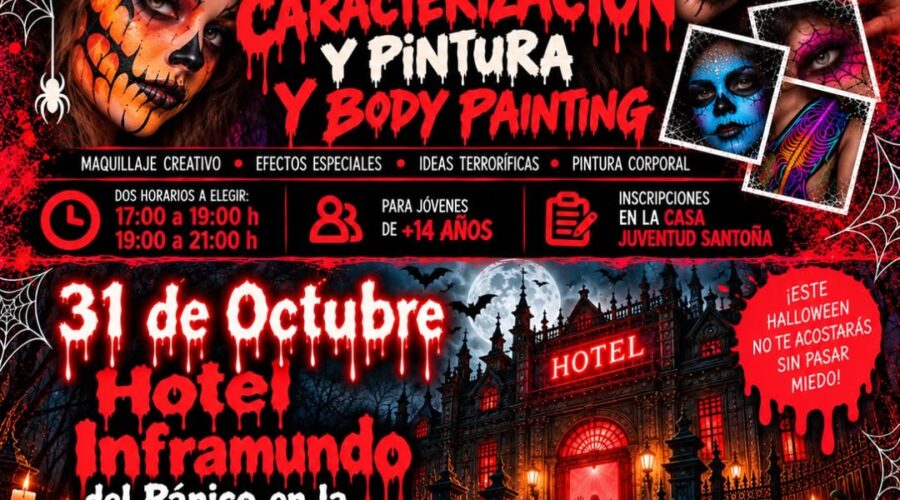 Taller de caracterización y body painting en Santoña, Cantabria