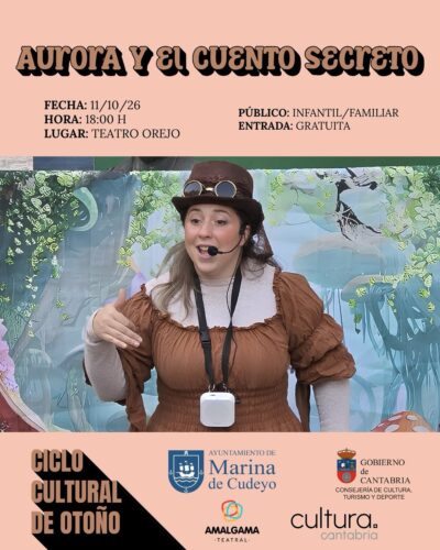 Aurora y el cuento secreto en Teatro Orejo, Marina de Cudeyo