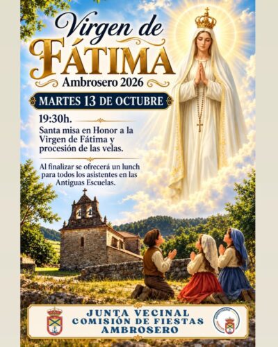 Festividad de la Virgen de Fátima en Ambrosero 2026