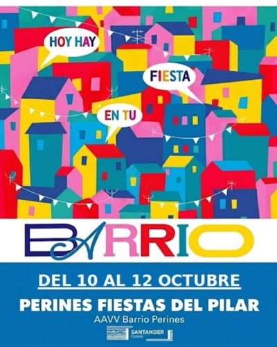 Fiestas del Barrio Perines en Plaza del Pilar, Santander