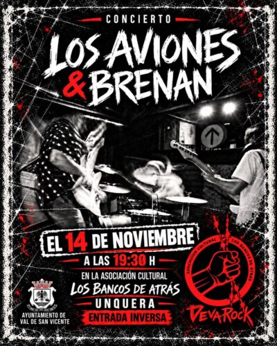 Los Aviones y Brenan en directo en Los Bancos de Atrás