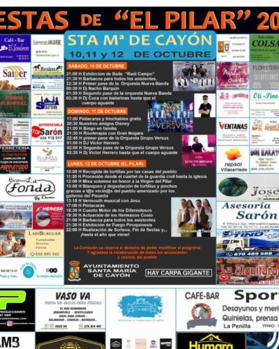 Fiestas de El Pilar 2026 en Santa María de Cayón