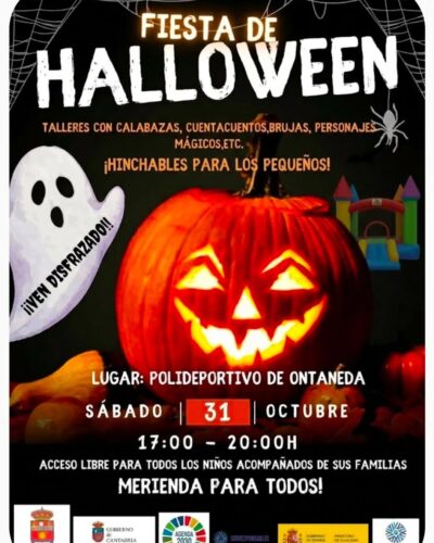Fiesta de Halloween en el Polideportivo de Ontaneda, Cantabria