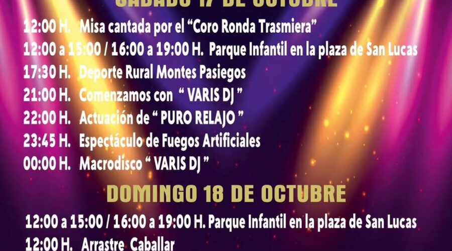 Fiestas de San Lucas 2026: música en Hoznayo, Cantabria