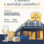 Cata de Quesos de Ruesga y Bodegas Miradorio en el Mercado de Puertochico