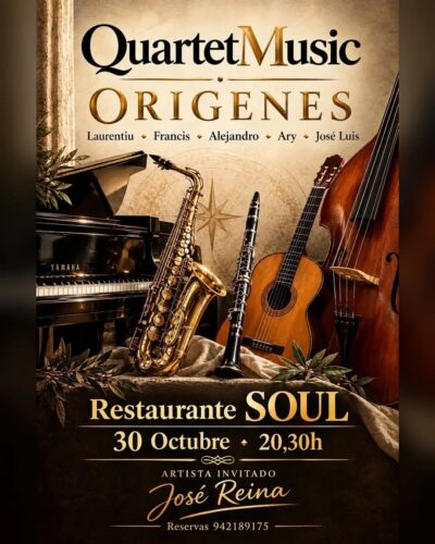 Orígenes: concierto de Cuartet Music en Restaurante SOUL