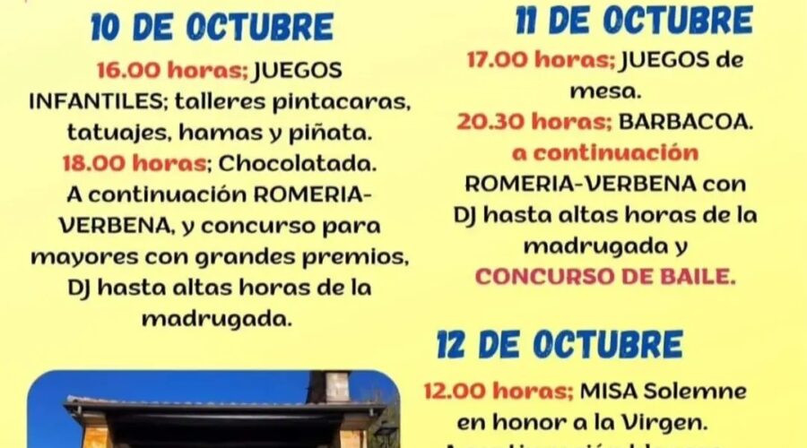 Fiestas de El Pilar 2026 en Ruiloba