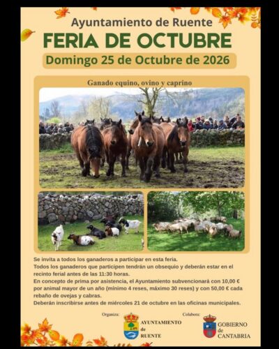 Feria de Octubre 2026 en el Recinto Ferial de Ruente